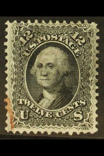 1867  12c Black Washington, "F" Grill, SG 99, Scott 97, Fine And Lightly Cancelled.  For More Images, Please Visit Http: - Otros & Sin Clasificación