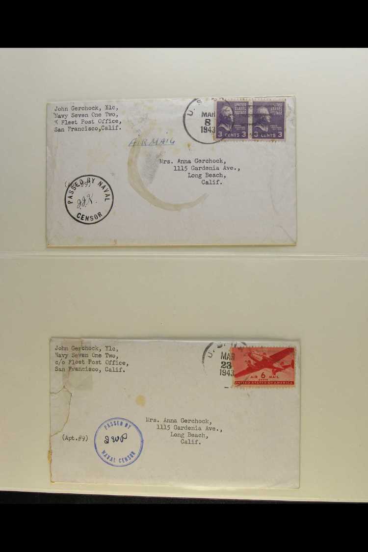 AMERICAN SAMOA  GERCHOCK CORRESPONDENCE - 1943 Group Of Nine Covers And An Airgraph (with Its Cover) From A John Gerchoc - Otros & Sin Clasificación