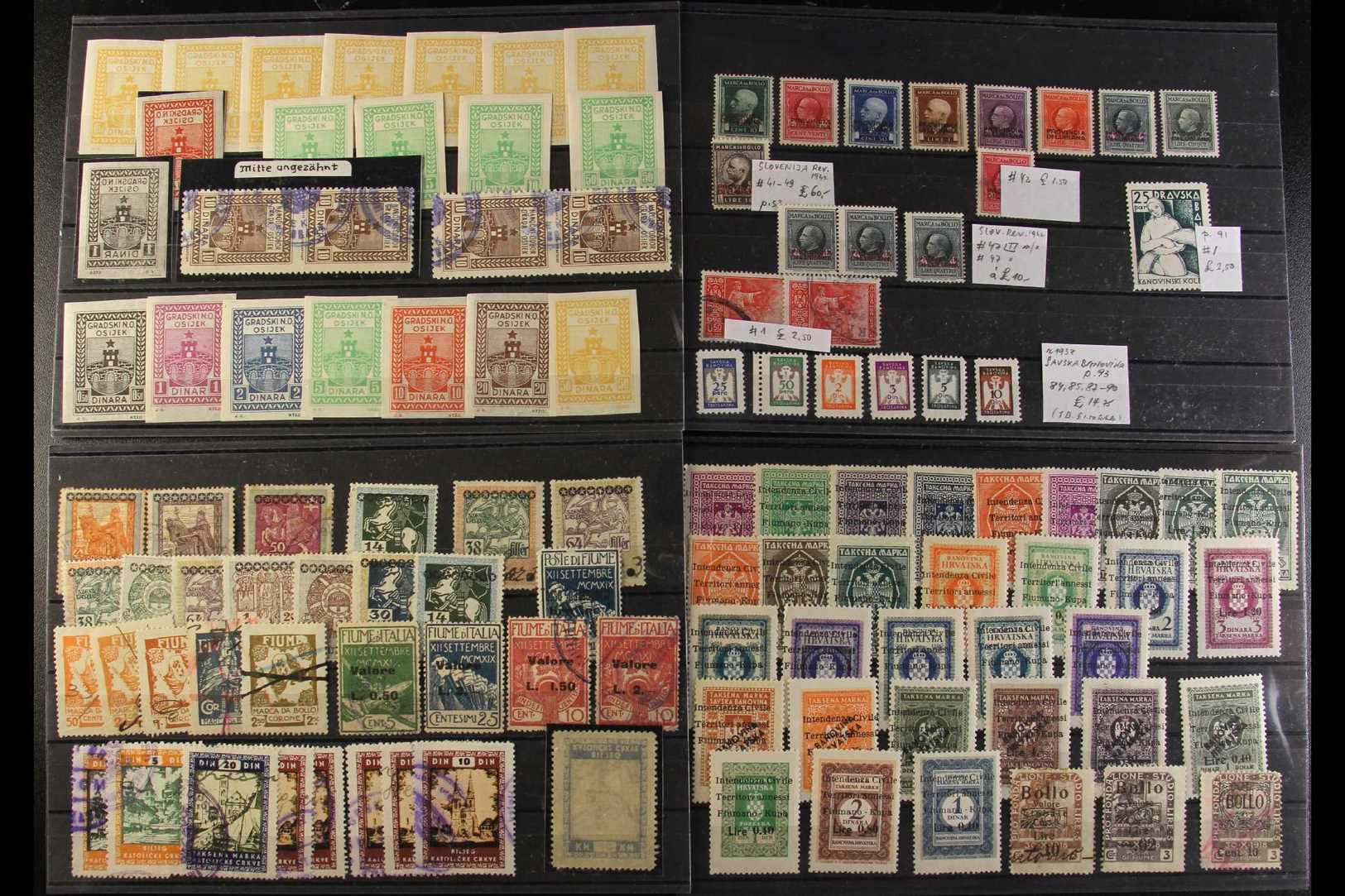 REVENUE STAMPS  Circa 1900 To 1950's Powerful Collection/accumulation Of Yugoslavia And Areas On Large Stockcards. With  - Autres & Non Classés