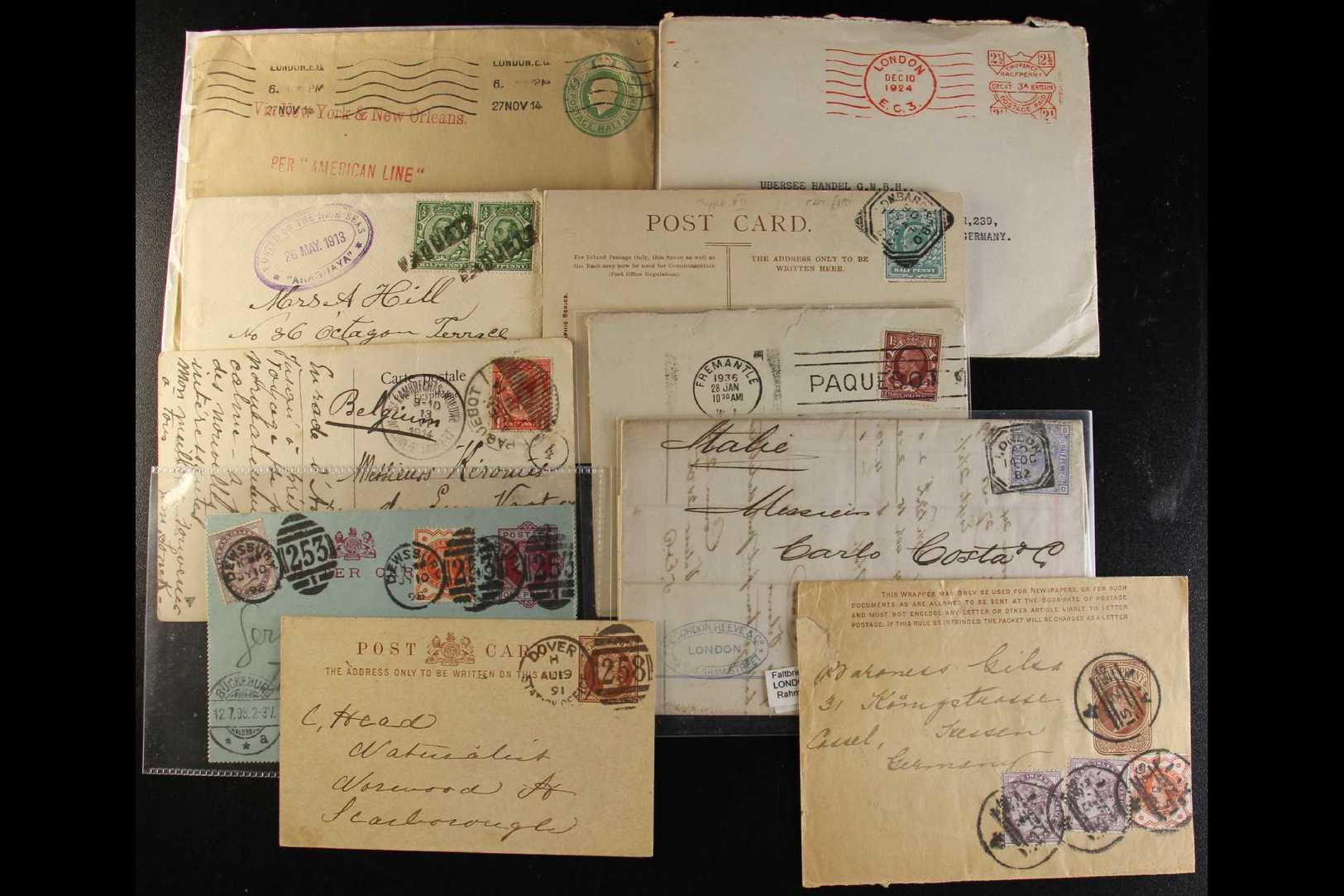 1841-1936 COVERS & CARDS COLLECTION  A Most Interesting Selection Of Postal Stationery, Postcards & Commercial Envelopes - Autres & Non Classés