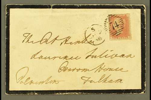 PALMERSTON AS PRIME MINISTER SIGNED COVER  1856 Envelope To The Rt Honble Laurence Sulivan, With 1d Red Tied 74 Duplex,  - Autres & Non Classés