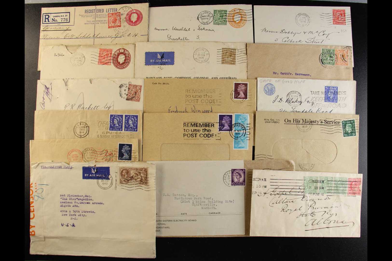 PERFINS ON COVERS  1911-1981 Interesting Group Of Commercial Covers Bearing Various Stamps With COMMERCIAL PERFINS, Inc  - Autres & Non Classés