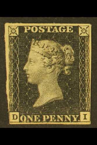 1840  1d Black 'DI' Plate 8, SG 2, Mint With Large Part Original Gum, Virtually 4 Margins - Just Brushing At Lower Right - Non Classés