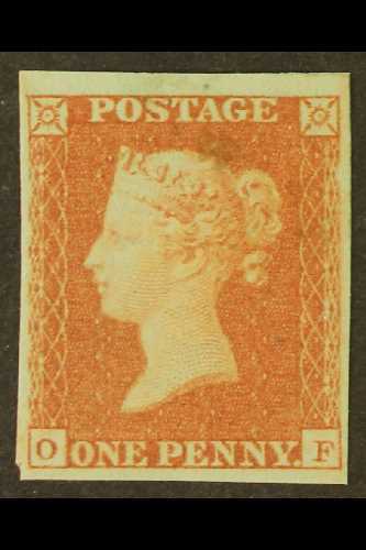 1841  1d Red-brown, SG 8, Mint Good Part OG, 4 Margins, Slight Stain Above Queens Head. Cat £600. For More Images, Pleas - Autres & Non Classés