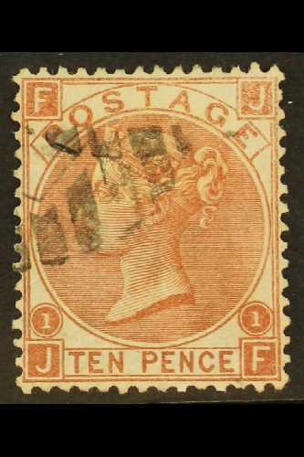 1867-80  10d Pale Red-brown Plate 1, Wmk Spray, SG 113, Very Fine Used. Cat £400. For More Images, Please Visit Http://w - Otros & Sin Clasificación