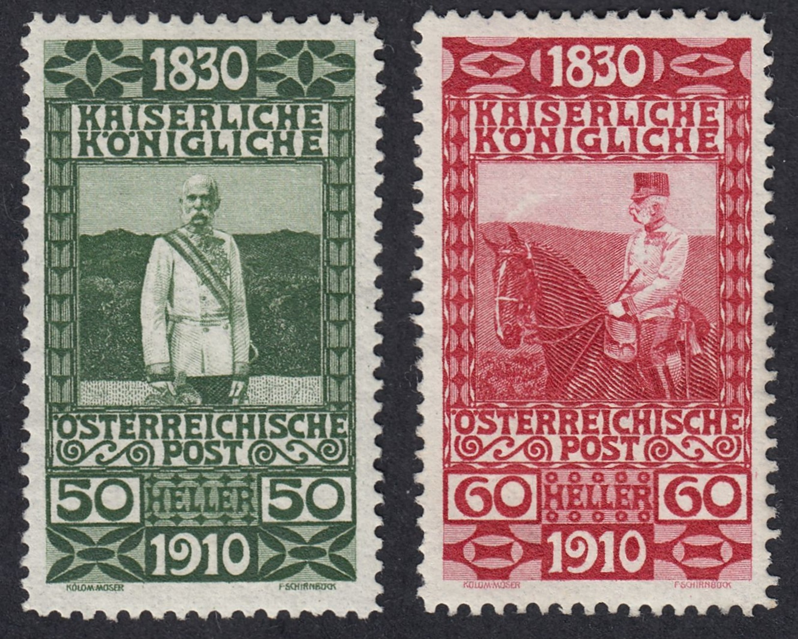 AUSTRIA  OSTERREICH - 1910 - Lotto Comprendente 2 Valori Nuovi: Yvert 130 E 131. - Nuovi