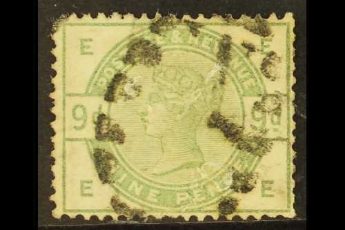 1883  9d Dull Green, Watermark Sideways Inverted, SG 195wi, Good Used, Cat £775. For More Images, Please Visit Http://ww - Otros & Sin Clasificación