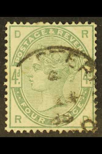 1884  4d Dull Green, SG 192, Very Fine Used With Good Colour. Cat 210. For More Images, Please Visit Http://www.sandafay - Otros & Sin Clasificación