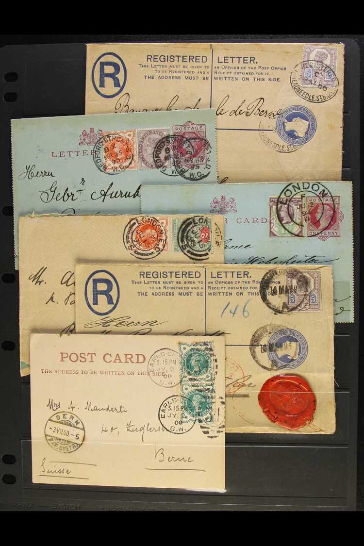 1887-92 "JUBILEE" FRANKINGS ON OVERSEAS MAIL.  An Attractive Collection Of Covers & Cards Bearing 1887-92 "Jubilee" Stam - Otros & Sin Clasificación