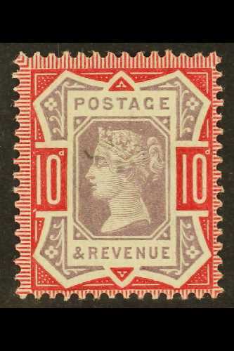 1887-92  10d Dull Purple And Deep Dull Carmine, SG 210a, Very Fine Lightly Hinged Mint. Cat £650. For More Images, Pleas - Otros & Sin Clasificación