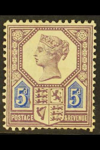 1887-92  5d Dull Purple And Blue (Die I), SG 207, Mint With Short Perfs At The Base. Cat £800. For More Images, Please V - Otros & Sin Clasificación