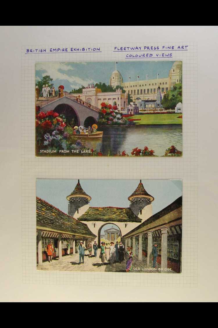 1924-25 BRITISH EMPIRE EXHIBITION PICTURE POSTCARDS.  A Delightful Collection Of Fleetway "FINE ART" Coloured Picture Po - Sin Clasificación