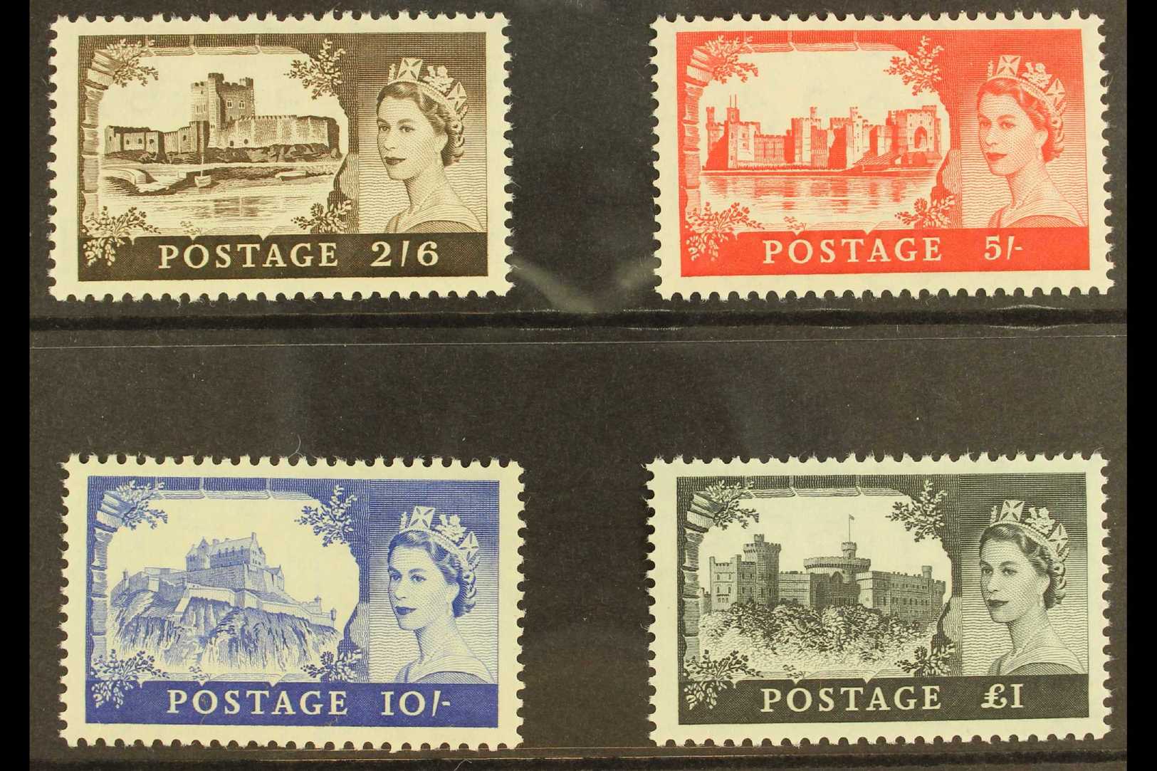 1958  De La Rue Castles High Values Set, SG 536a/39a, Never Hinged Mint. Lovely! (4 Stamps) For More Images, Please Visi - Autres & Non Classés