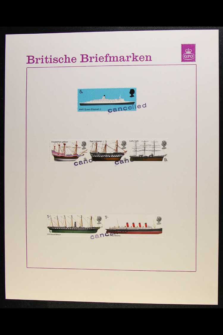 GERMAN PUBLICITY POSTERS  1969 British Ships, Architecture, Investiture & 1970 Rural Architecture, Anniversaries, Litera - Autres & Non Classés