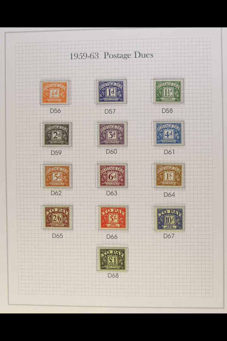 POSTAGE DUES  1959-1982 COMPLETE SUPERB NEVER HINGED MINT COLLECTION On Hingeless Leaves, All Different, Complete SG D56 - Autres & Non Classés