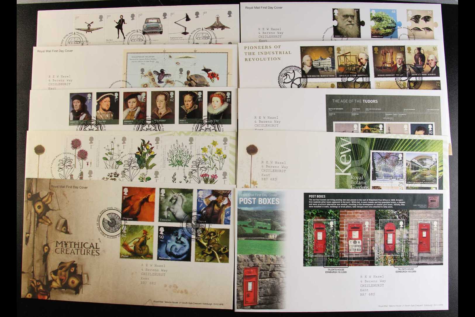 2009 COMPLETE YEAR SET  For All Commemorative Sets And Miniature Sheets, Incl Commemorative Extras, On Illustrated FDC's - FDC