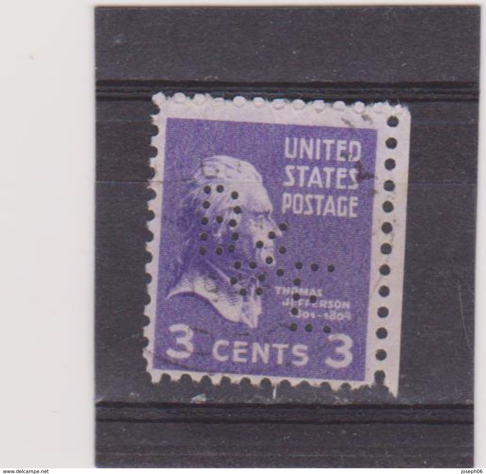 ETATS - UNIS     1938  Perforés  Y.T. N° 372  Oblitéré - Perforados