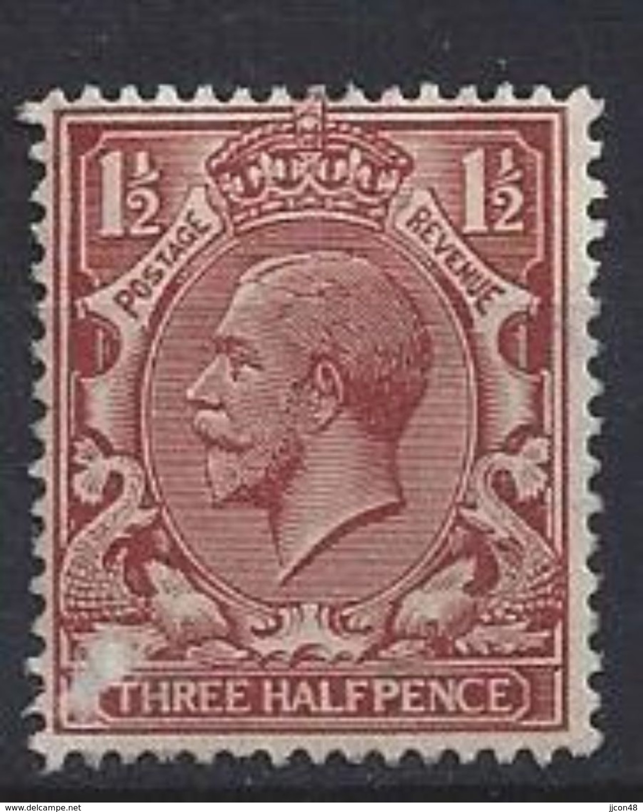 GB 1912-24  KGV  1.1/2d (**) SG.362 (wmk 100) Royal Cypher Simple - Unused Stamps