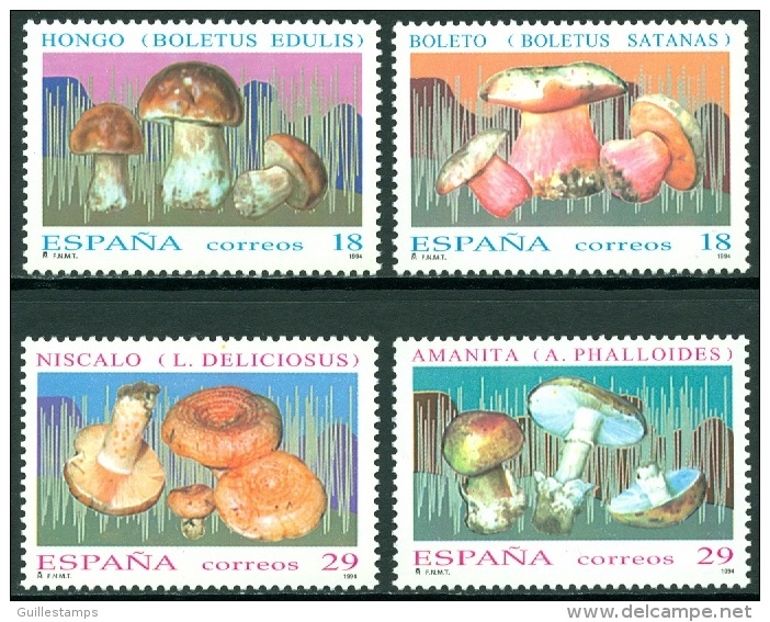 SPAIN 1994 MUSHROOMS** (MNH) - Unused Stamps