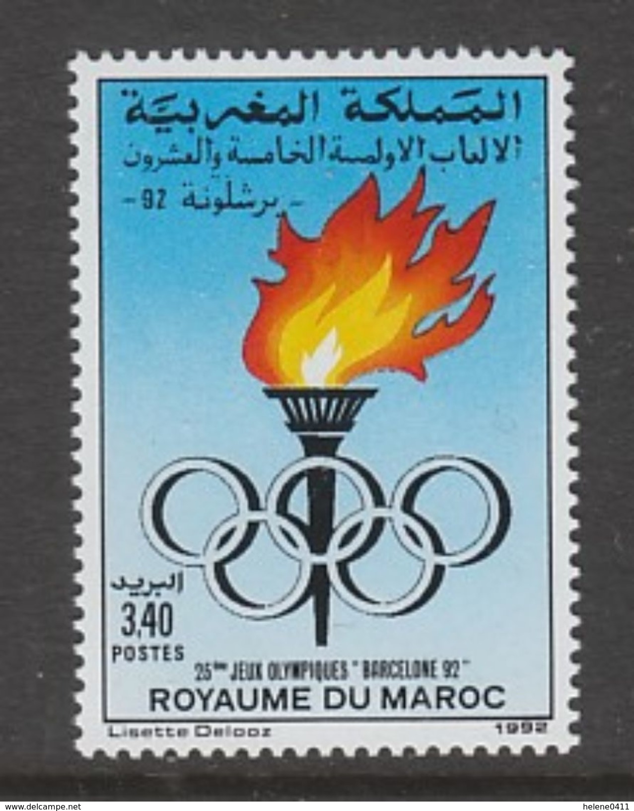 TIMBRE NEUF DU MAROC - JEUX OLYMPIQUES D'ETE A BARCELONE N° Y&T 1126 - Sommer 1992: Barcelone