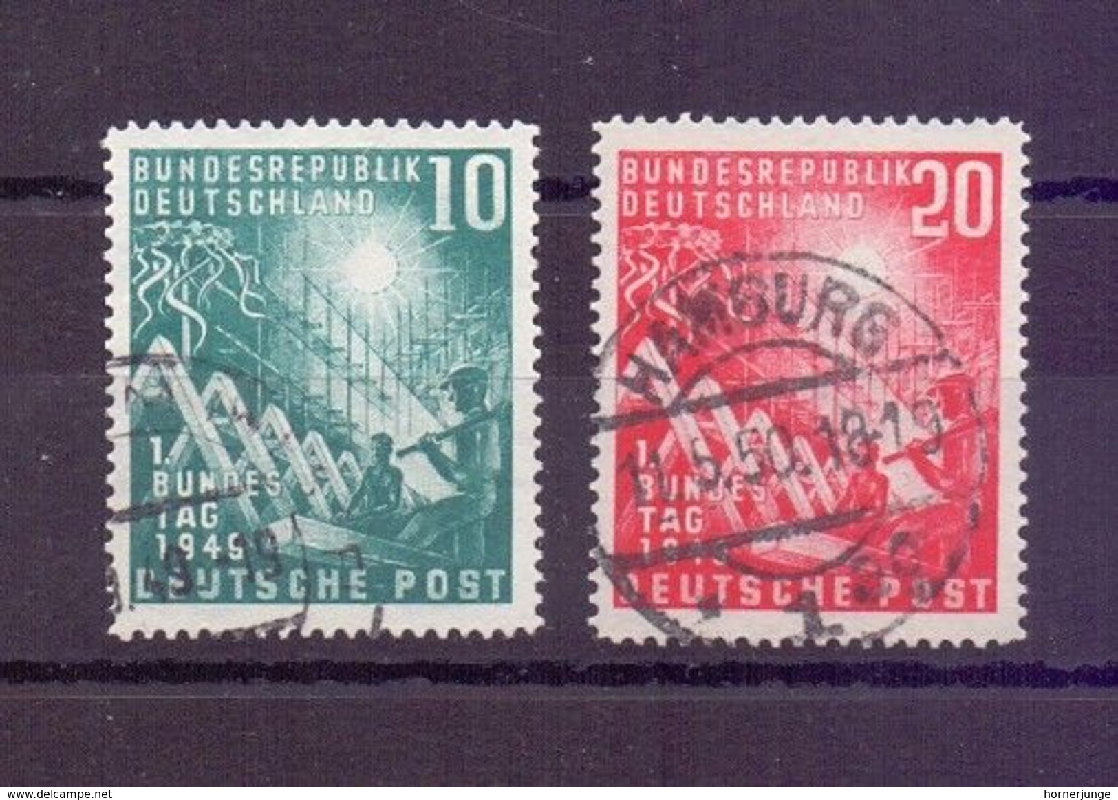 Bund 1949 - Bundestag MiNr. 111/112 Rund Gestempelt - Michel 45,00 € (316) - Used Stamps