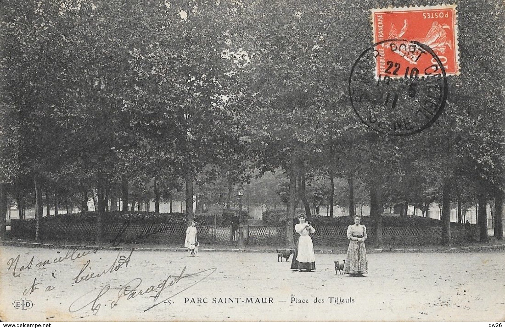 Parc St Saint Maur - Place Des Tilleuls - Carte E.L.D. Animée N° 49 - Saint Maur Des Fosses
