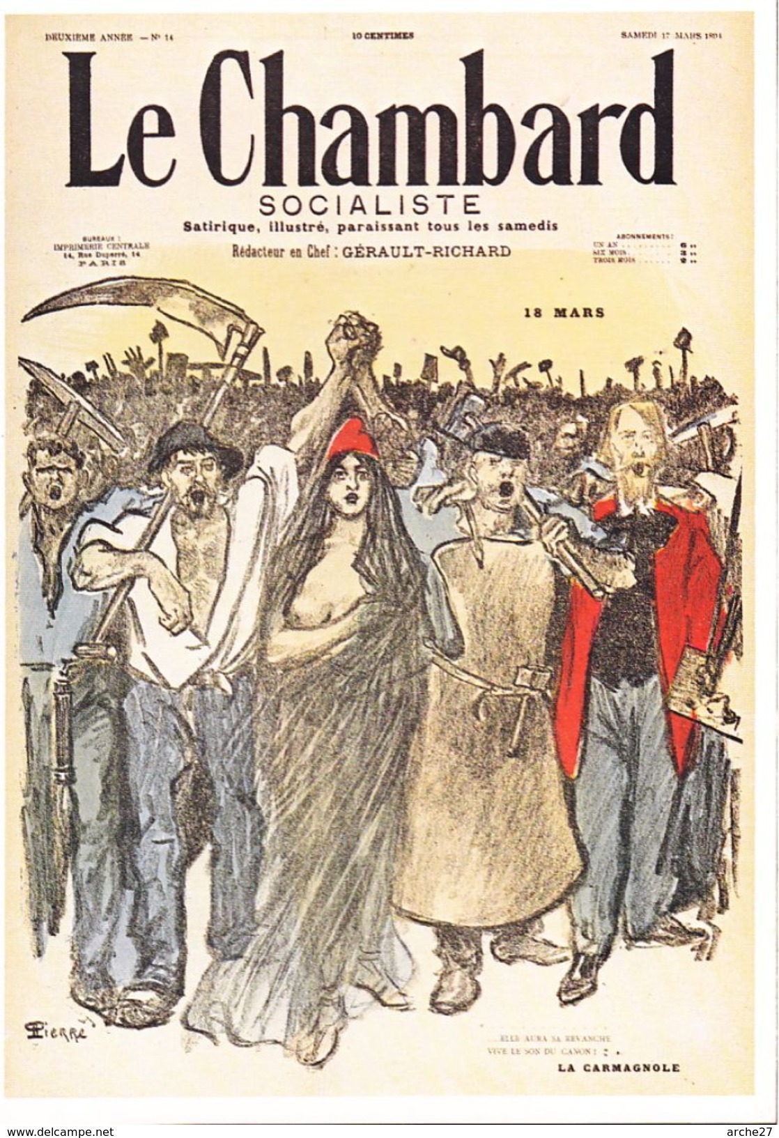 CPM - Le Chambard Socialiste - Carte De Presse - Vue Par Petit Pierre Steinlen - 12 - Pubblicitari