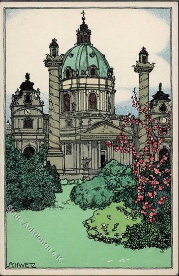 Schwetz, Karl Karlskirche Kilophot Künstlerkarte I-II - Sonstige & Ohne Zuordnung