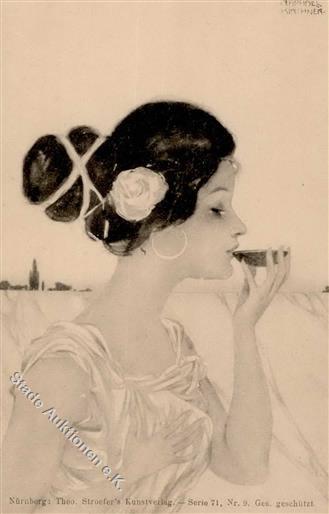 Kirchner, Raphael Frau Jugendstil I-II Art Nouveau - Andere & Zonder Classificatie