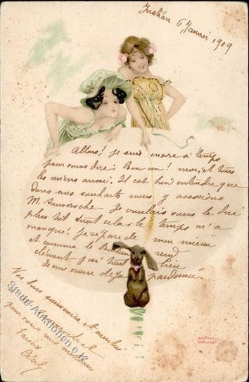 Kirchner, Raphael Frauen Hase Künstler-Karte 1909 I-II (fleckig, Marke Entfernt) Femmes - Andere & Zonder Classificatie
