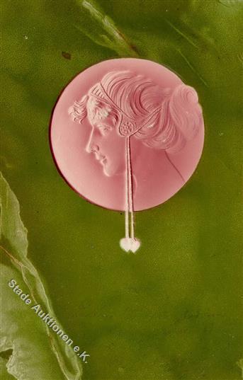 Jugendstil Frau  Prägedruck 1904 I-II Art Nouveau - Andere & Zonder Classificatie