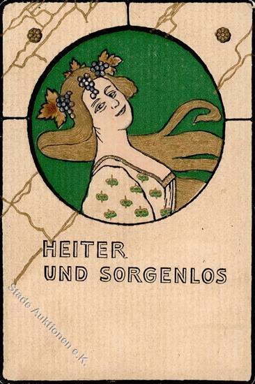 Jugendstil Frau  Prägedruck I-II Art Nouveau - Andere & Zonder Classificatie
