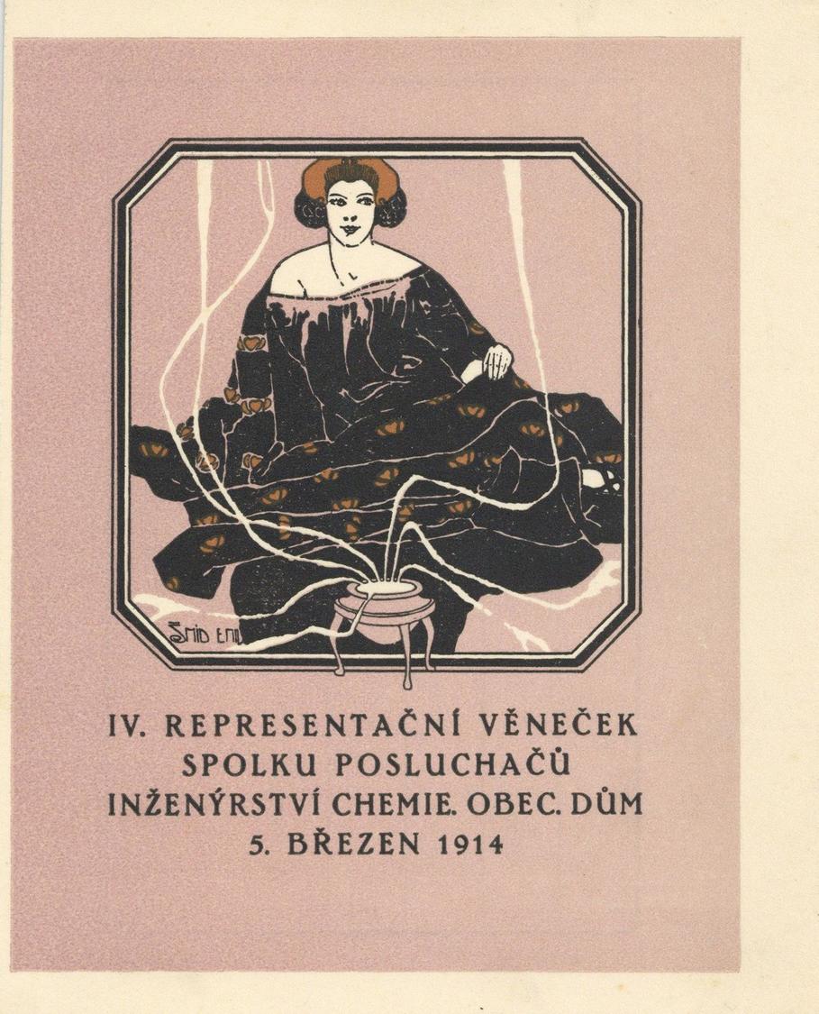 Jugendstil Frau Chemie Sign. Smid, E. Postkartenandruck 1914 I-II Art Nouveau - Sonstige & Ohne Zuordnung