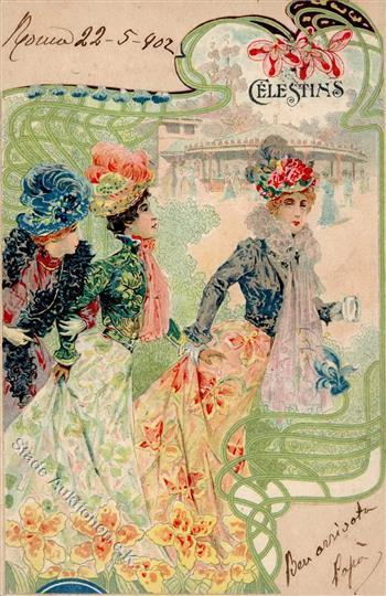 Jugendstil Frauen Künstlerkarte 1902 I-II Art Nouveau Femmes - Andere & Zonder Classificatie