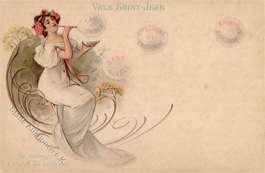 Jugendstil Vals Saint Jean Künstlerkarte I-II Art Nouveau - Andere & Zonder Classificatie