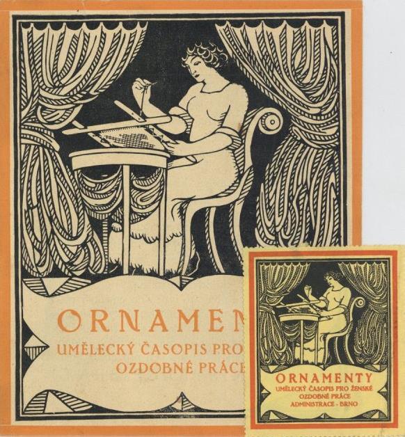 Jugendstil Werbebroschüre Und Vignette Ornamenty,  Brünn Tschechien I-II Art Nouveau - Andere & Zonder Classificatie