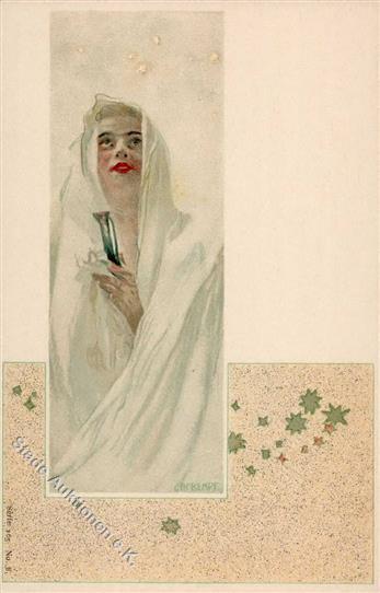 Kempf, G. Th. Von Hartenkampf Frau Jugendstil Künstlerkarte I-II Art Nouveau - Andere & Zonder Classificatie