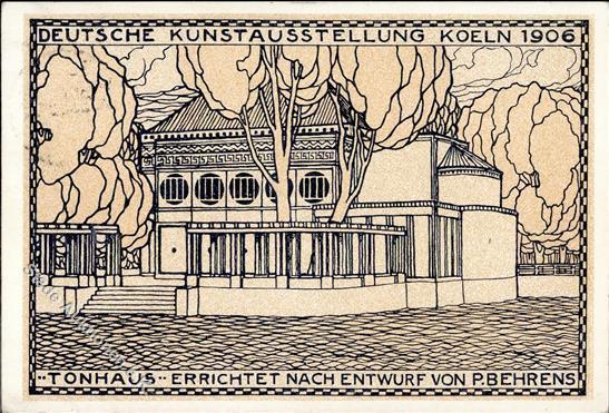 Künstler Behrens, P. Tonhaus Kunstausstellung Köln Künstlerkarte 1906 I-II (fleckig) - Andere & Zonder Classificatie