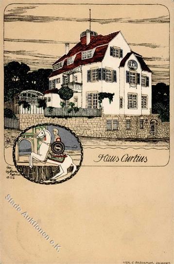 Künstler Martz Haus Curtius  Künstlerkarte 1908 I-II - Andere & Zonder Classificatie