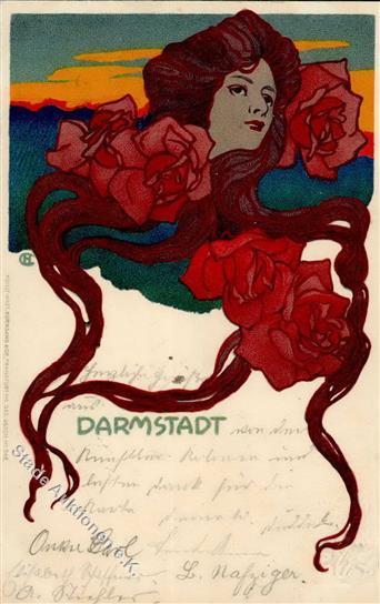 DARMSTADT - AUSSTELLUNG 1901 - Sign. CHRISTIANSEN - Randbug! - Andere & Zonder Classificatie