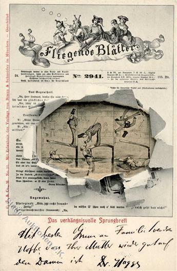Verlag Der Fliegenden Blätter Das Verhängnisvolle Sprungbrett 1902 I-II - Andere & Zonder Classificatie