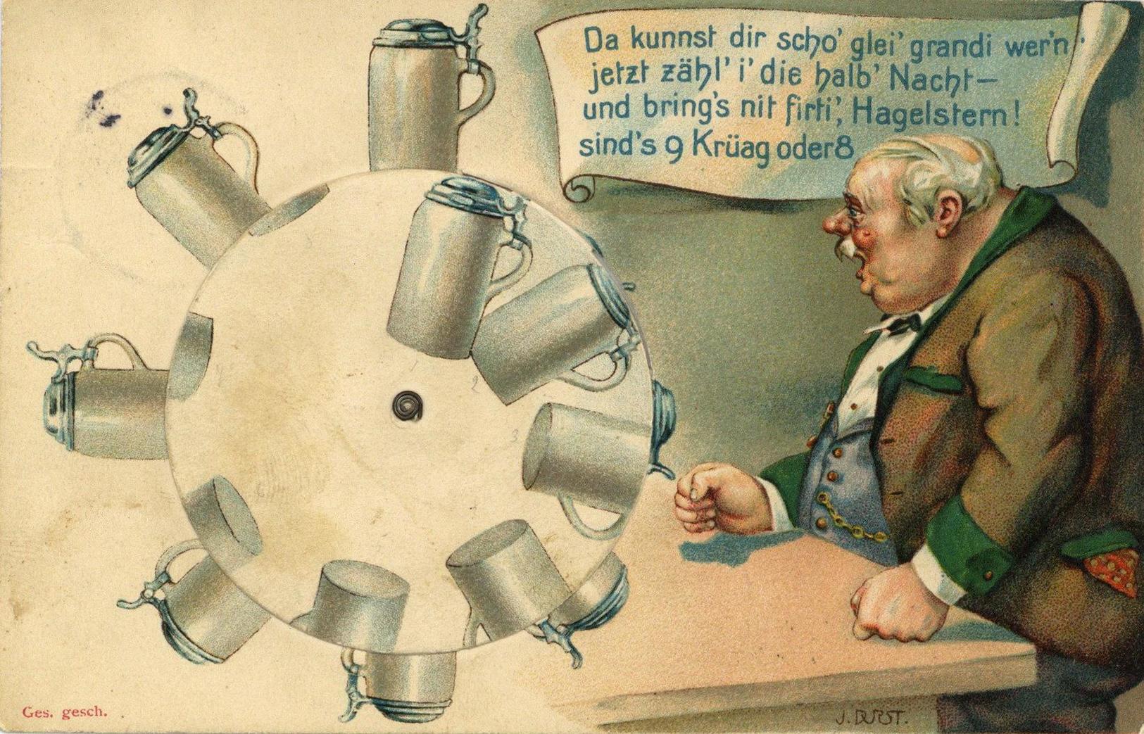 Mechanik-Karte Bier 1905 Drehkarte I-II Bière - Andere & Zonder Classificatie