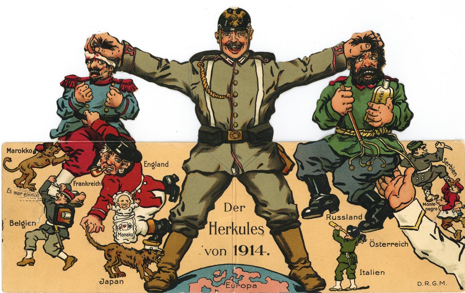 Mechanik-Karte WK I Der Herkules Von 1914 Klappkarte I-II - Autres & Non Classés