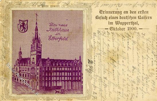 Seide Elberfeld (5600) Rathaus 1900 I-II (fleckig) Soie - Andere & Zonder Classificatie