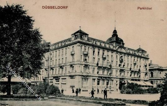 Seide Gewebt Düsseldorf (4000) Parkhotel 1910 II (Marke Entfernt, Fleckig, Klebereste) Soie - Andere & Zonder Classificatie