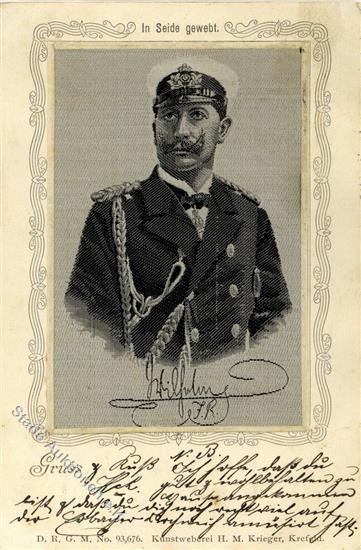 Seide Gewebt Kaiser Wilhelm II 1899 I-II Soie - Altri & Non Classificati