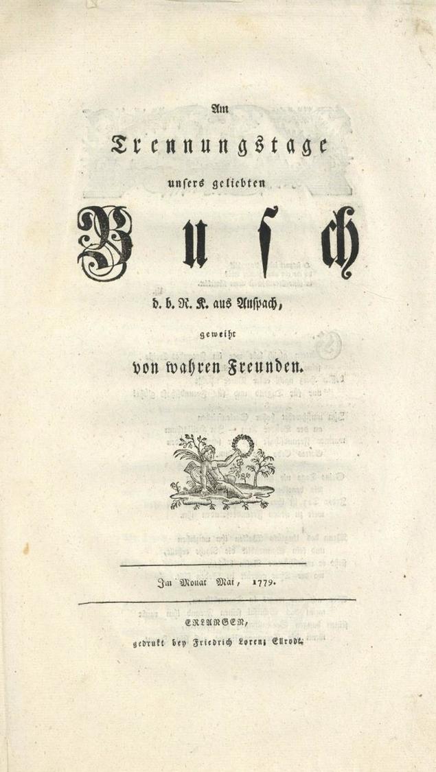 Freundschaftsbrief Ansbach (8800) 1779 I-II - Andere & Zonder Classificatie