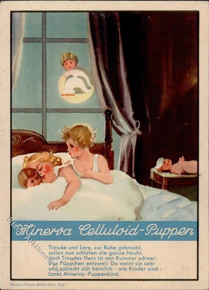 Puppe Minerva Celluloid Puppen  Werbe AK I-II - Speelgoed & Spelen