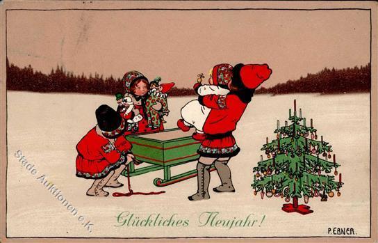 Ebner, Pauli Kinder Weihnachten Puppen  Künstlerkarte 1916 I-II Noel - Ebner, Pauli