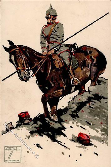 Hohlwein, L. WK I Kavallerie Künstlerkarte 1915 I-II - Hohlwein, Ludwig